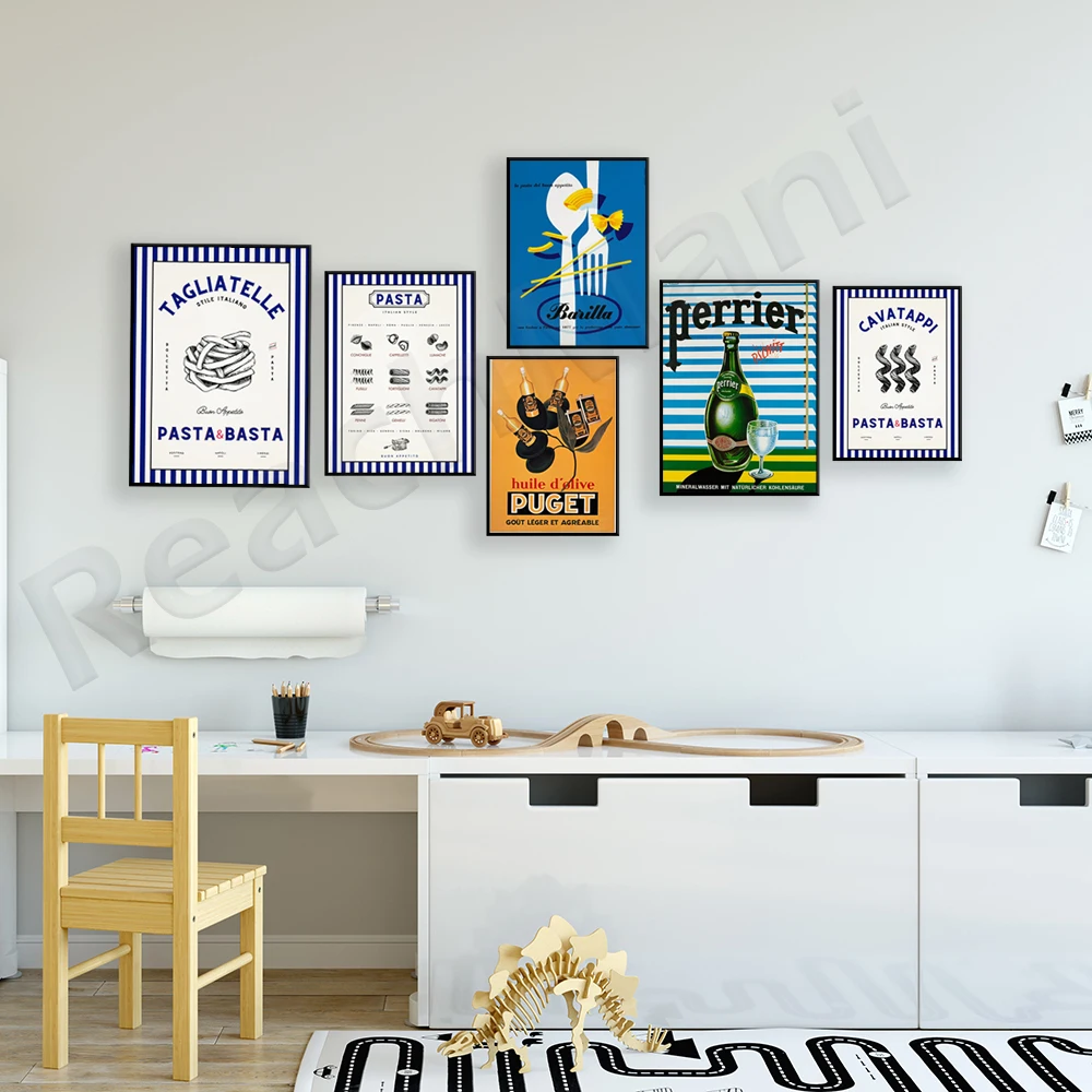 Винтажные постеры для макаронных изделий-напитки Orangina макароны бутылки