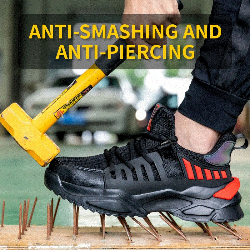 

35-50 Mens Safety Work Shoes Indestructible Air Cushion Sneakers Anti-smash Puncture Resistant Steel Toe Winter Boots