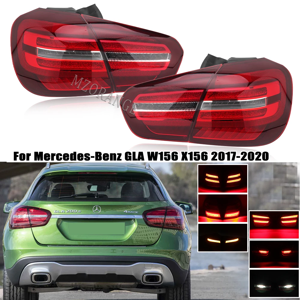 LED Car Rear Tail Light For Mercedes Benz GLA W156 X156 2017 2018 2019 2020 Turn Signal Light Brake Fog Lamp Car Accessories