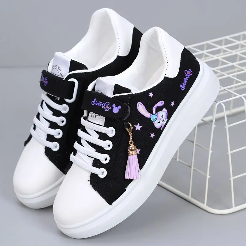Disney Board Shoes 2023 Spring And Autumn New Children's Shoes Girls Soft Sole Students Middle And Big StellaLou Casual Shoes