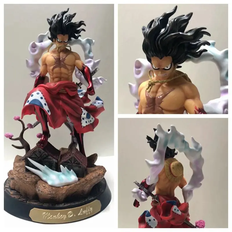 

Anime One Piece Wano Luffy Gear Four 4 Snakeman GK Statue Kimono Monkey D Luffy PVC Action Figures Collectible Model Toys Doll