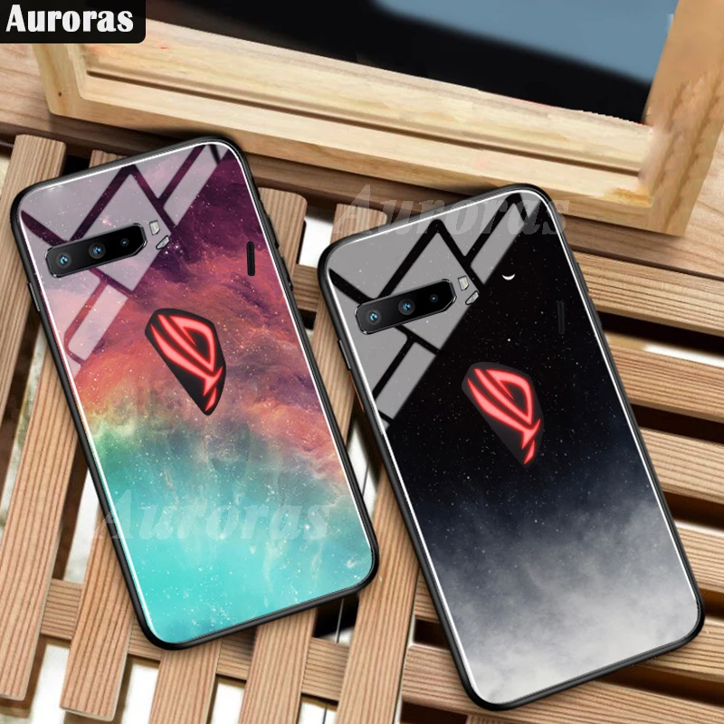 Auroras For ASUS Rog Phone 3 Case Tempered Glass Starry Sky Print Design Cover Asus ROG Shockproof |