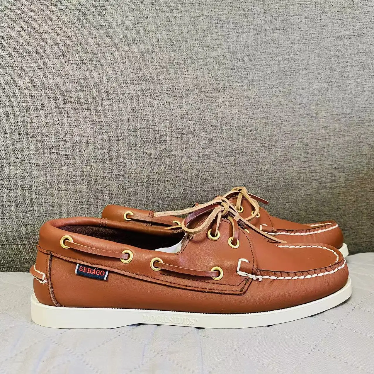 Men Genuine Leather Docksides Boat Shoes,Men Designer Sneakers For Hommme Femme Navy Blue-Brown Hombre Loafers Y063