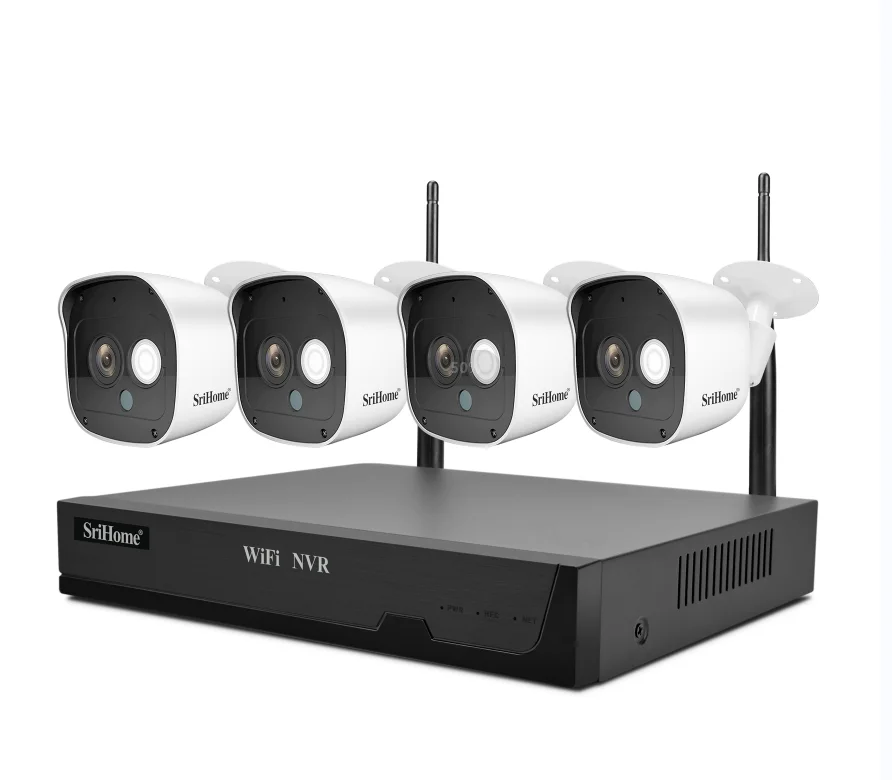 

2MP 4CH Night Vision Outdoor Wireless Security Camera Systems 1080P Kit CCTV System Network Video Recorder