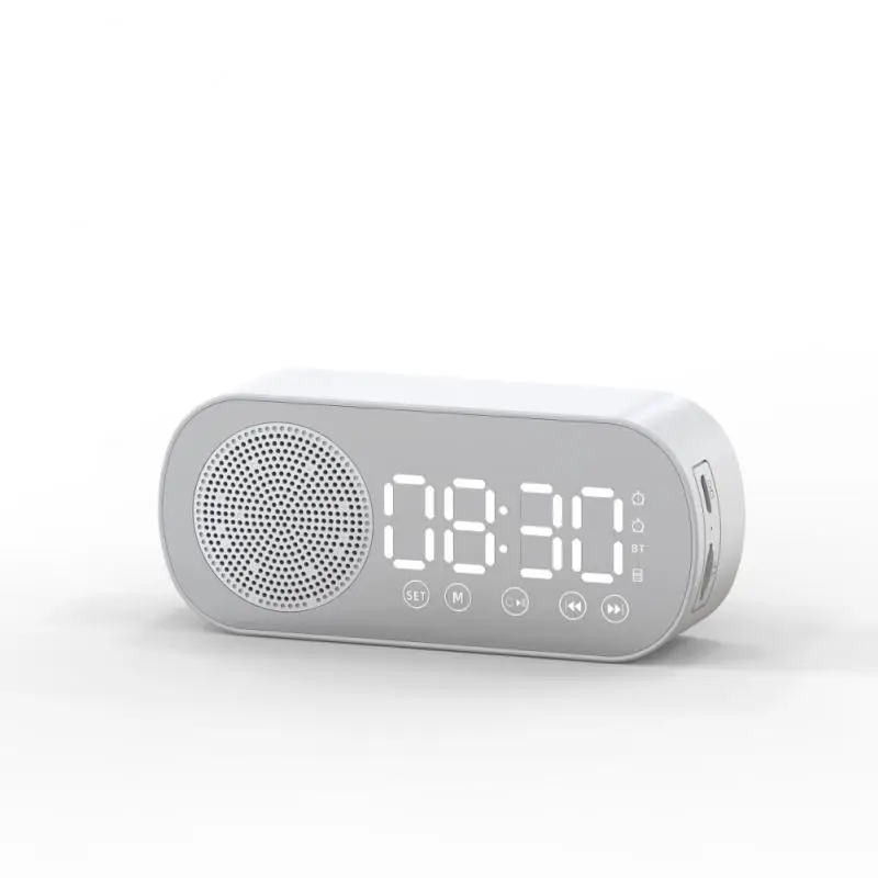 

Subwoofer Speaker Wireless Mirror Alarm Clock Protable Multi Function Bluetooth-compatible Speakers Support TF Card Accessories