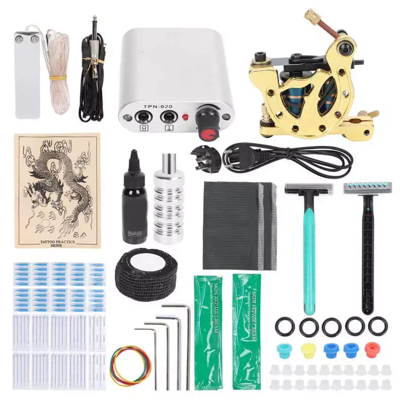 

Набор для тату-машинки, игла с зажимом, шнур, втулка, катушка, набор для тату-машинки для мужчин, женщин, мужчин, для дома, для тату-салона
