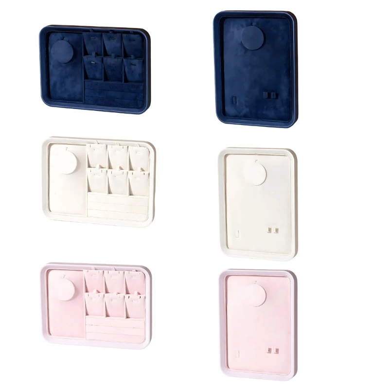 Фото Стильная наклонная выставочная витрина для ювелирных изделий с флисовым основанием и деревянной отделкой E0BF №1