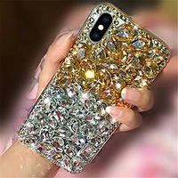 phone case bling crystal diamond rhinestone 3d colorful stones back cover for samsung s8 s9 s10 s20 s21 plus note 5 8 9 10 20