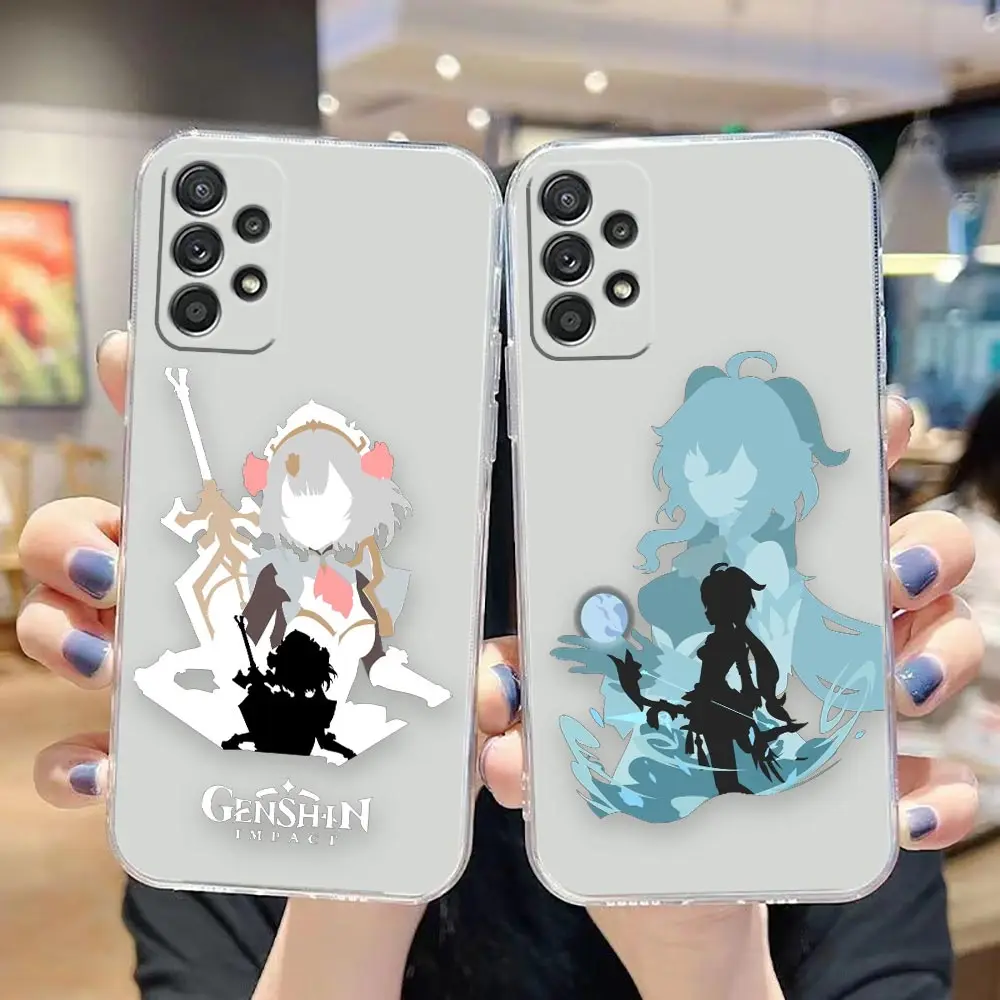 

Hot Game Genshin Impact Cartoon Clear Case For Samsung M62 M60S M51 M33 M32 M31 M30 M22 M12 M11 A22 A21S A20 A20S A12 A11 Funda