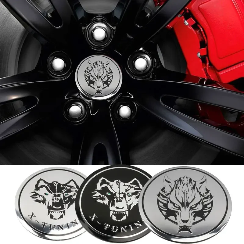 56 мм наклейки на колпачки автомобильных колес Wolf для BMW Jeep Dodge Ford Mazda Mercedes Benz Volkswagen
