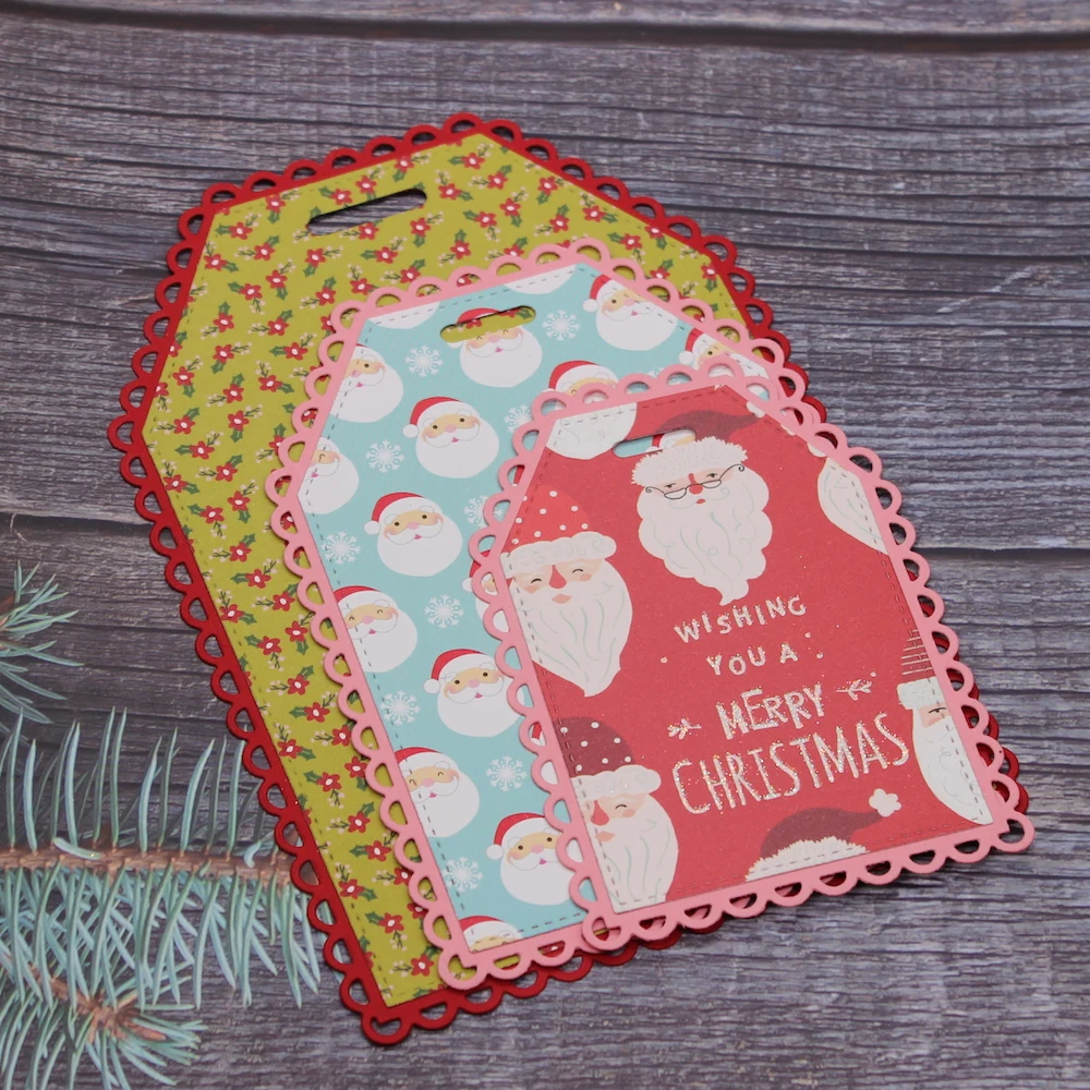 Бирка-гнездо KSCRAFT с зубчатыми краями, металлические режущие штампы, трафареты для «сделай сам», скрапбукинг, декоративное тиснение, «сделай сам», бумажные карты