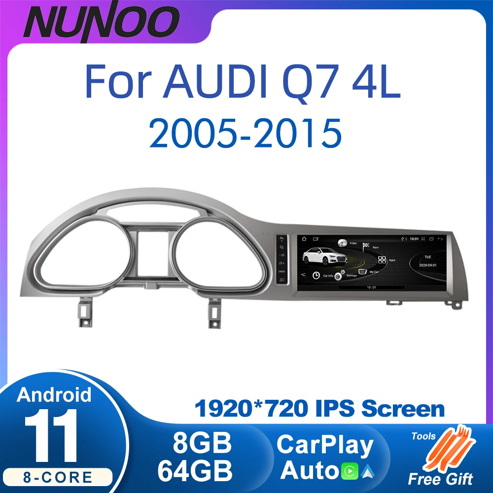 

Android 11 Car Screen Player For Audi Q7 2005-2015 MMI 2G 3G GPS Navi Multimedia Stereo 8+64GB RAM WIFI 4G Google Carplay
