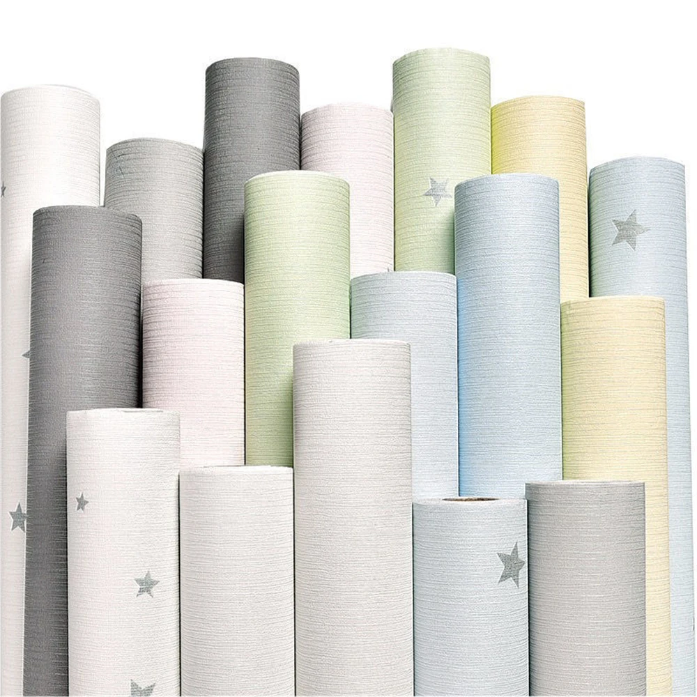 

Solid Color Vinyl Waterproof Self-adhesive Wallpaper Contact Paper Wall Sticker Film Furnitur Renov Sticker In Rolls Home Decor
