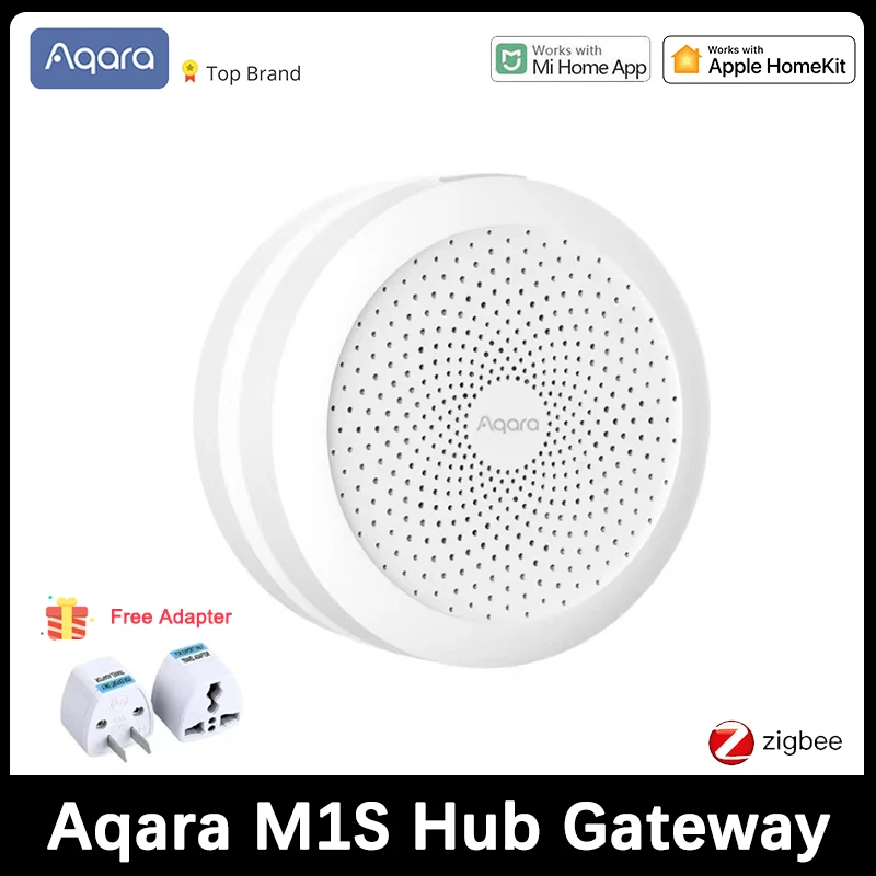 

2022 Newest Aqara M1S Hub Gateway Zigbee 3.0 with RGB Led Night Light Siri Voice APP Remote Control Home Work Mijia APP HomeKit