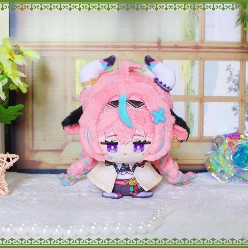 Фото 12 см аниме игра Genshin Impact Varesa Escoffier Kawaii косплей хлопок Dango кукла брелок мини мягкие плюшевые игрушки фигурки подарки №4