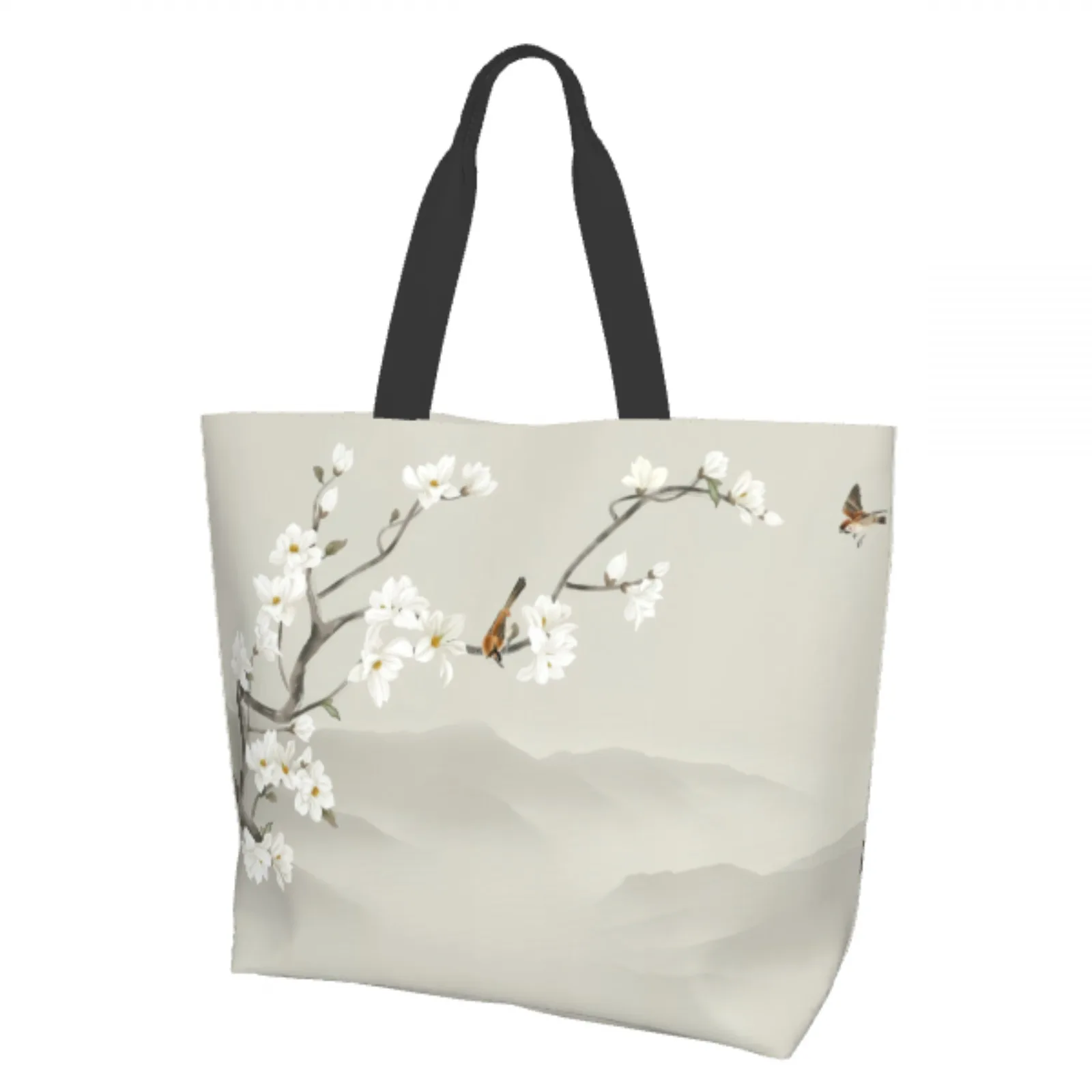 

Традиционная китайская живопись, сумка-тоут, китайские ветрозащитные сумки для продуктов, сумки для покупок с чернилами и мойкой