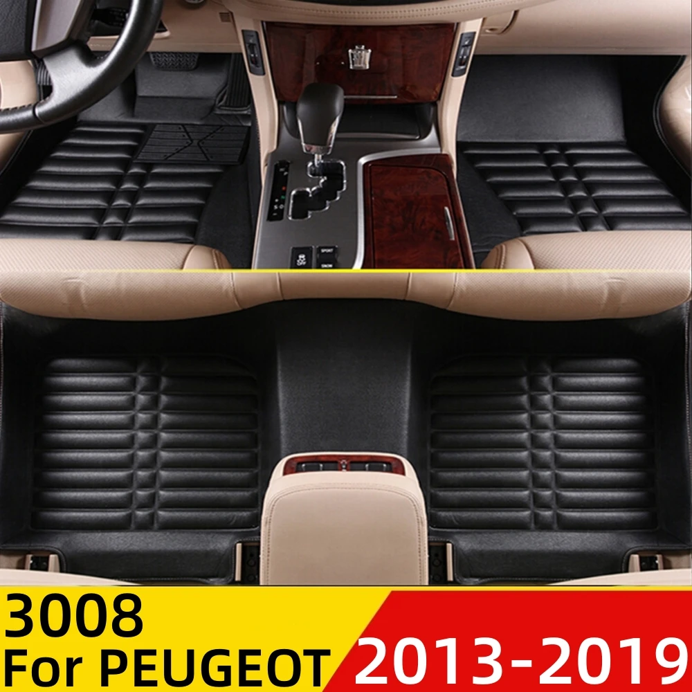 

Автомобильные коврики WZJ 3D для любой погоды для Peugeot 3008, 2013, 14-2019, подходят под заказ, передний и задний напольный коврик, чехол, автозапчасти, ...