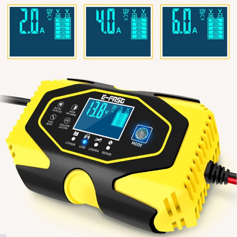 

Автоматическое умное зарядное устройство для аккумуляторов 12 В, 24 В, 3-ступенчатое умное зарядное устройство для аккумуляторов, автомобильное зарядное устройство для гелевых и влажных аккумуляторов AGM, автомобильный стартер