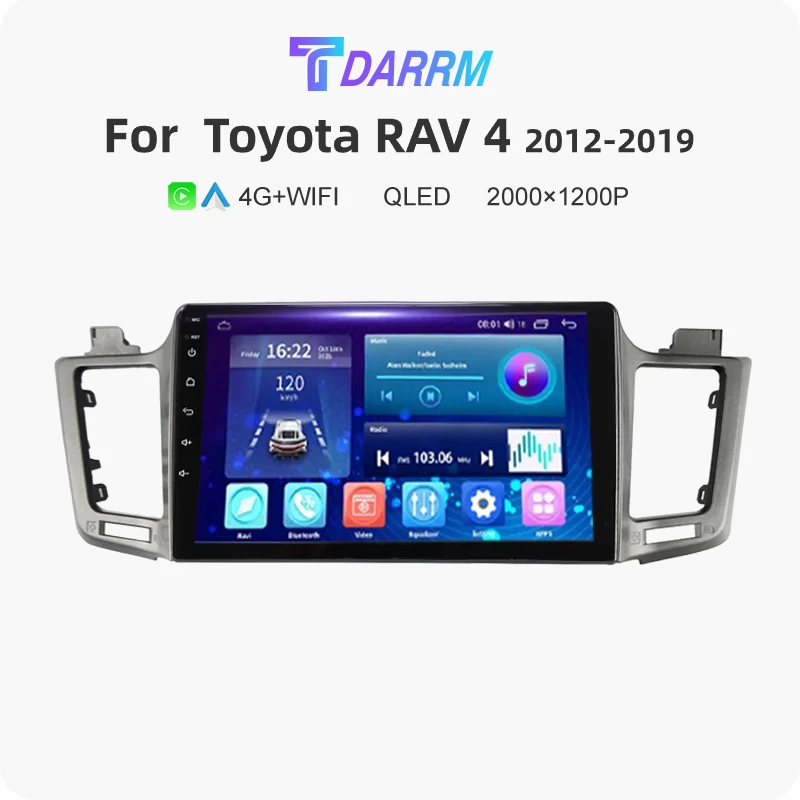 

Android Auto Carplay Car Radio for Toyota RAV4 RAV 4 2012 2013 2014 2015 2016 2017 2018 2019 Stereo Multimedia Player Head Unit