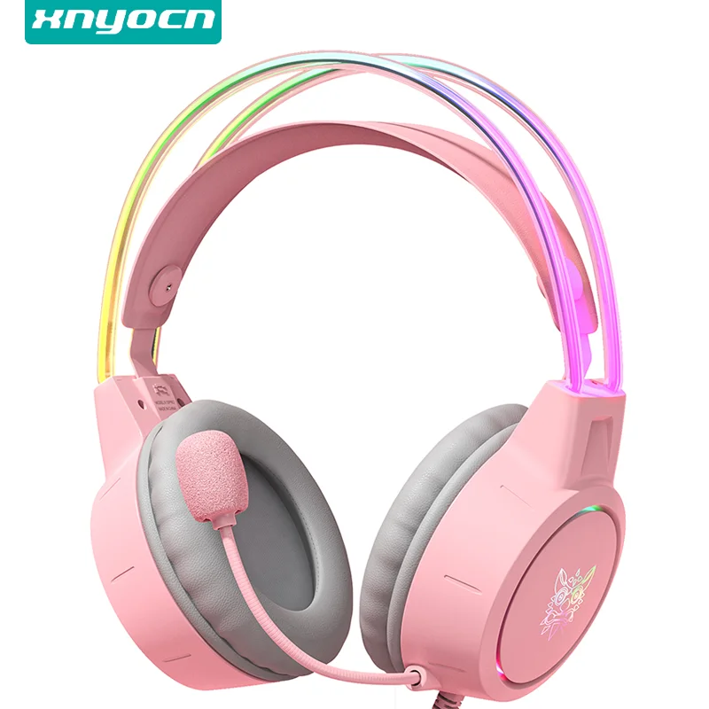 

Xnyocn Gaming Headset Casque X15 Pro PC Stereo Game Headphones with Mic & RGB Light for Laptop PS4 New Xbox One Controller