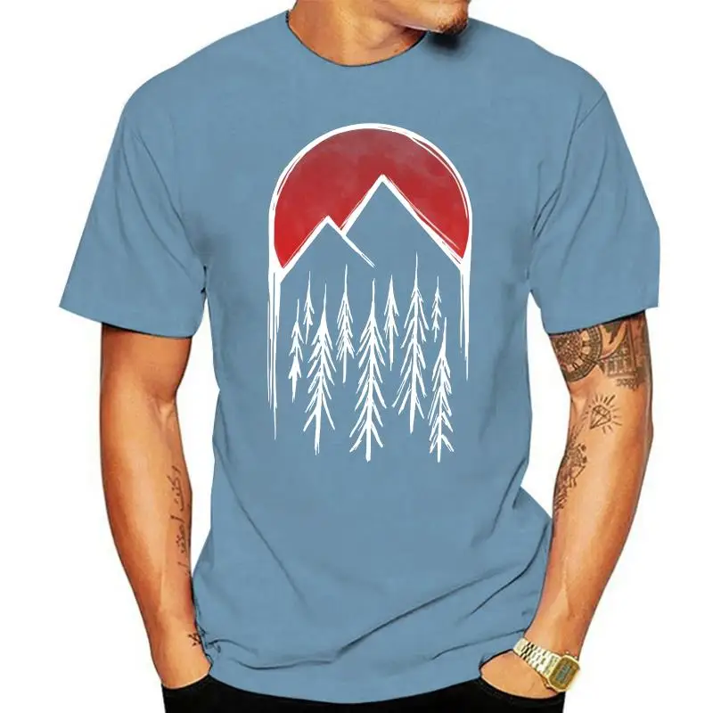 

Vintage Twin Peaks T Shirts Men Red Pine Tree Moon Tshirt High Quality Tops Short Sleeve 2023 Fashion T-Shirt Cotton Tee Gift