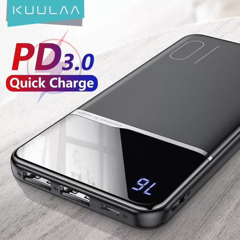 

NEW2023 KUULAA Power Bank 10000mAh Portable Charging PowerBank 10000 mAh USB PoverBank External Battery Charger For iPhone 14 13