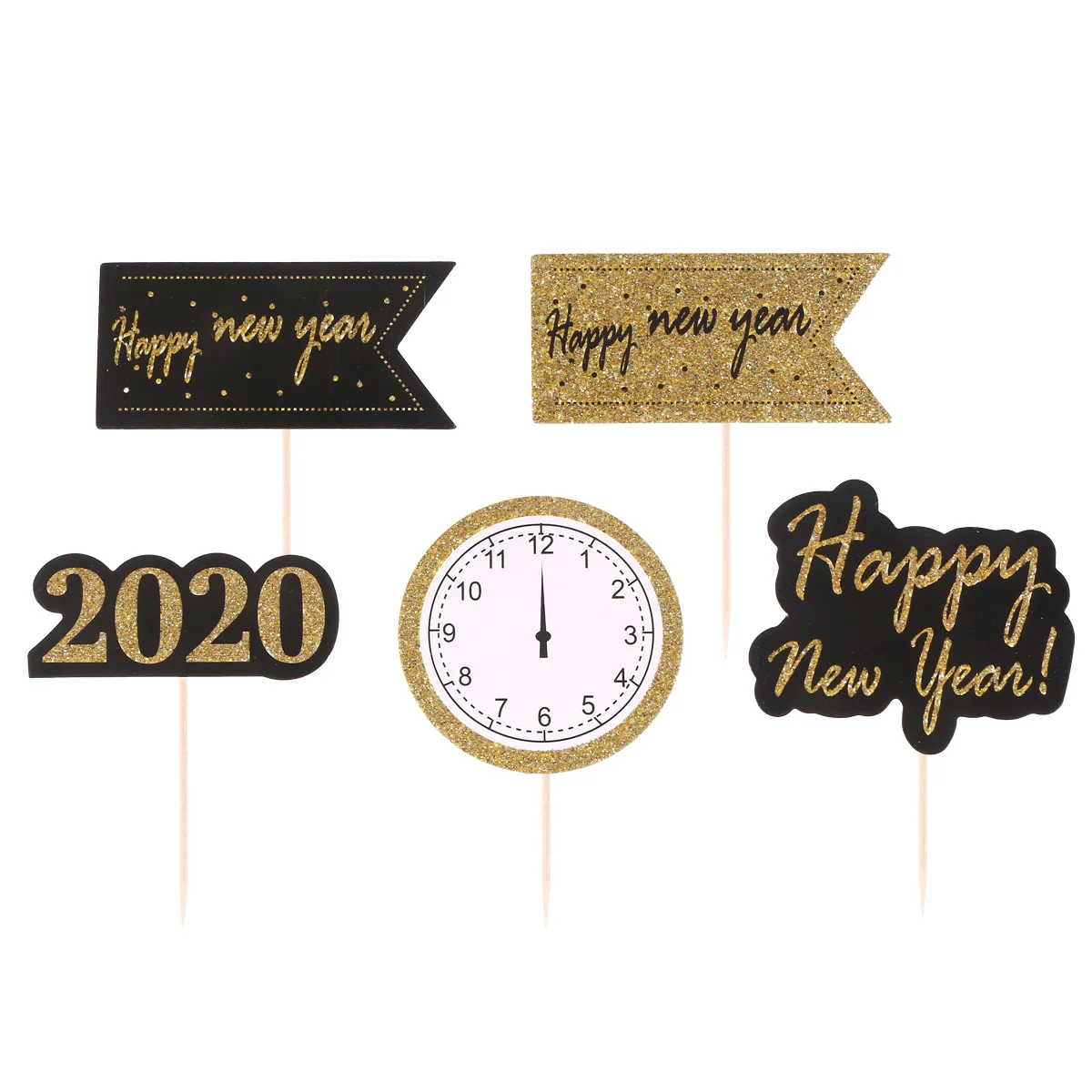 

New Year Dessert Picks New Years Cupcake Toppers 2020 2022 Cupcake Picks New Year Cake Decorations Happy New Year Creative