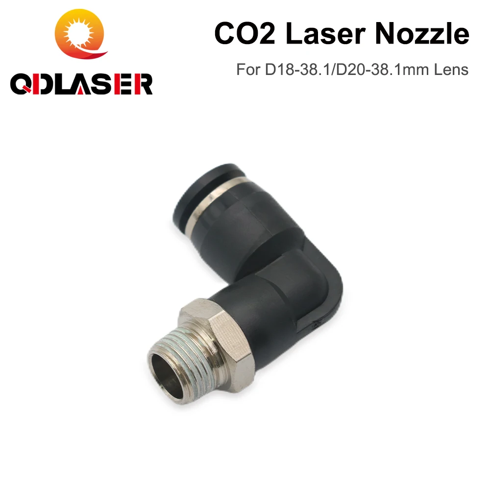 QDLASER CO2 Лазерная воздушная Форсунка для диаметром 18/20 мм линзы короткая A с