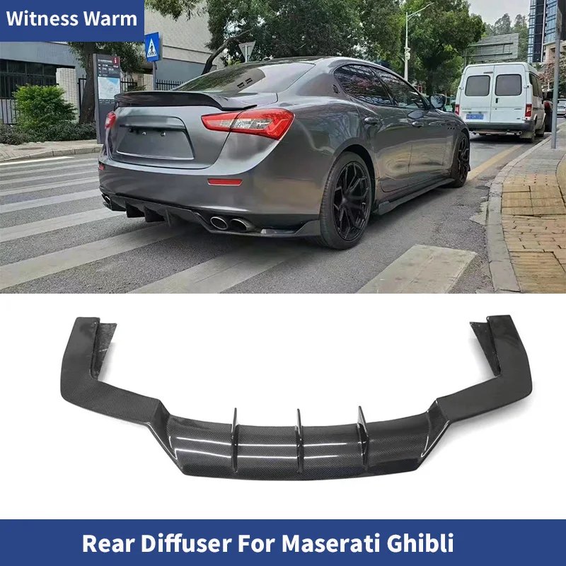 

Carbon Fiber Rear Diffuser Bumper Lip Spoiler Splitter for Maserati Ghibli SQ4 2014-2018 Car Body Kits