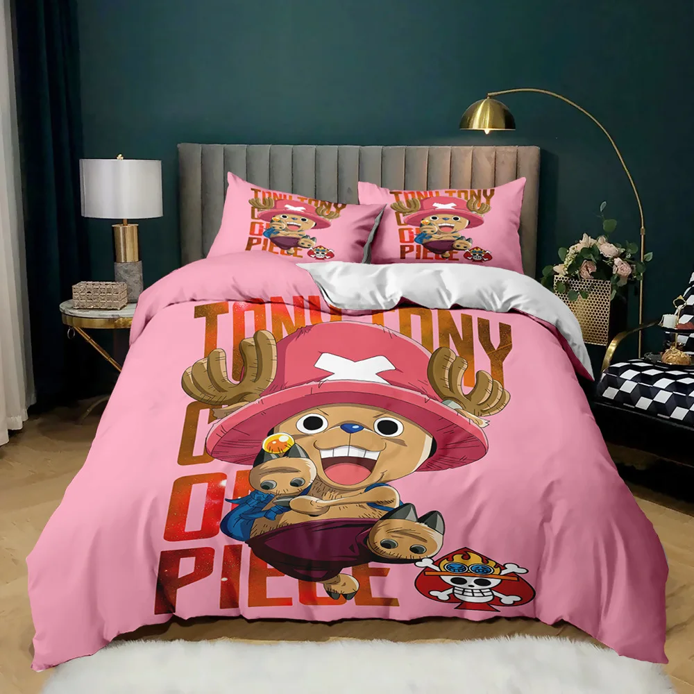 Комплект постельного белья с персонажами аниме для декора комнаты: одеяло-чехол King, Queen, Double, Twin размеров для взрослых поклонников японских мультфильмов.