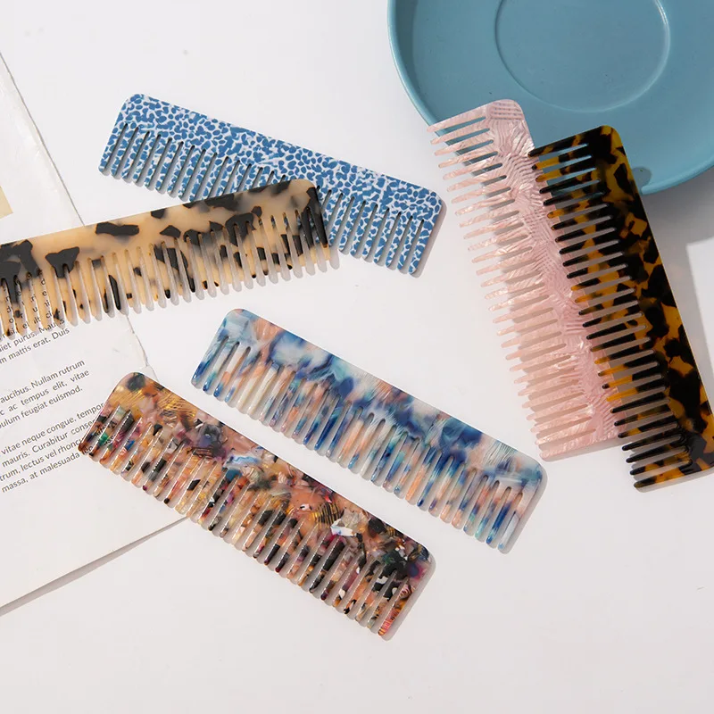 

Korean Fashion Acetate Anti-static Massage Hair Combs Colorful Hairdressing Comb Hair Brush For Women Girls Hair Styling Tool