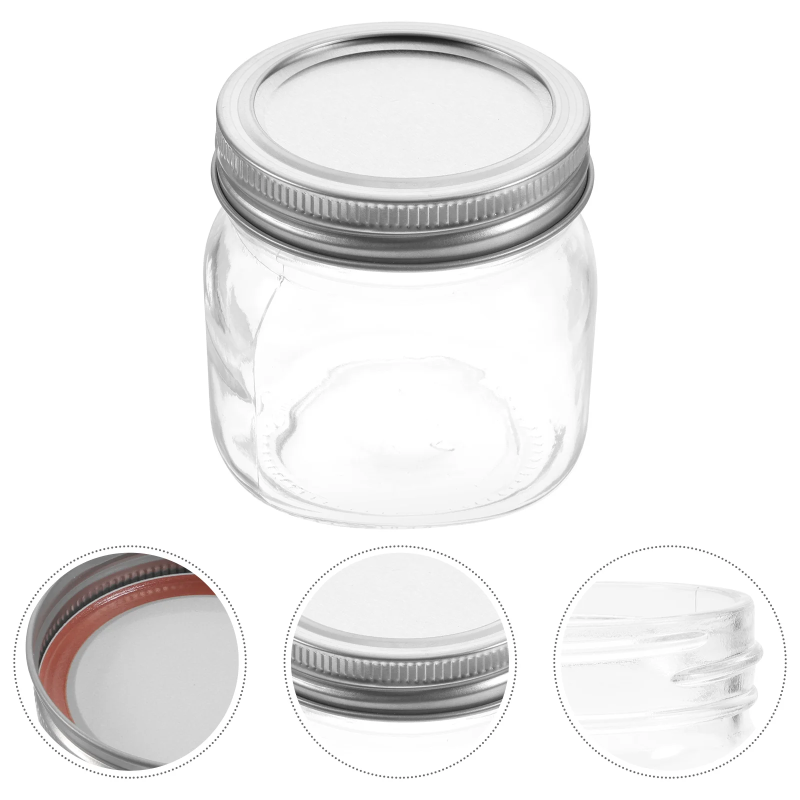 

4 Pcs Transparent Basin Containers Home Lid Terrarium Seal Honey Jars Glass Small Lids
