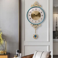 30cm living room new wall clock creative alloy mute clock household dining room tv background wall hanging watches decoration