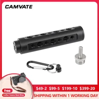camvate aluminum cheese handle grip stabilizer with double ended 14 20 thread holes for flashlight microphone monitor mounting