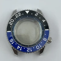 watch parts solid 43 77mm stainless steelblack pvd coated sapphire ceramic bezel watch case suitable for nh3536 movement 20bar