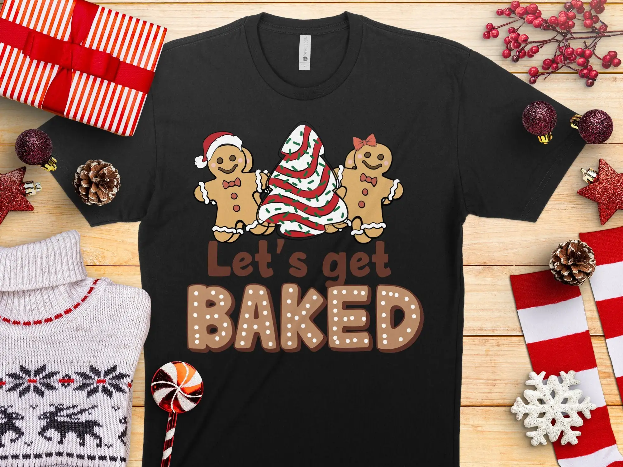 Давайте получим ретро винтажная футболка с принтом зимняя страна чудес