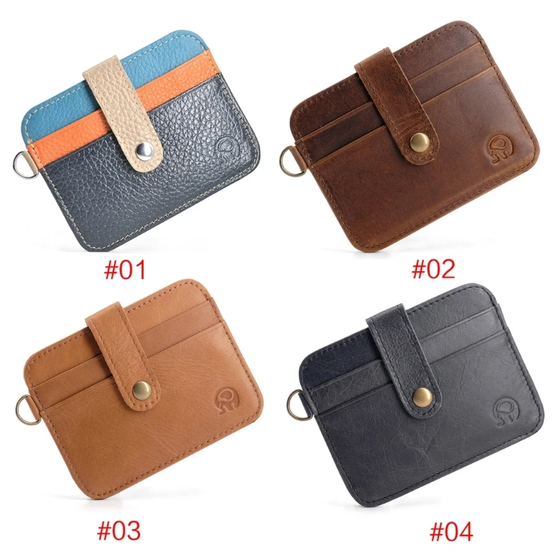 

2023 New Leather Card Holder for Men Women Wallet Business Card Purse Travel Casual Use