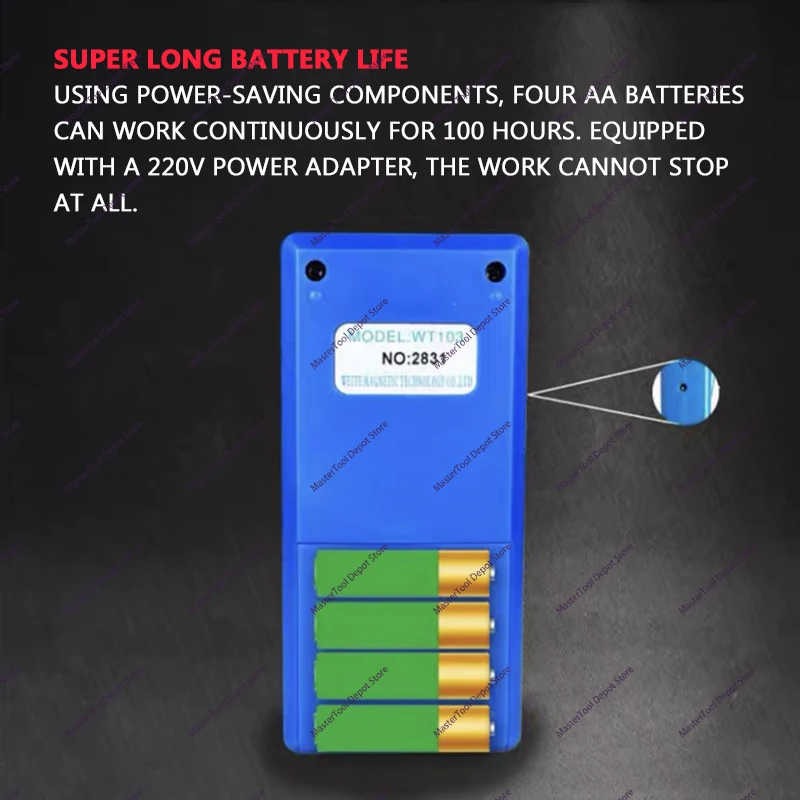 Фото WT103 цифровой измеритель Тесла магнитный детектор тестер магнитного поля магнитный магнитометр силы 0,01MT №4
