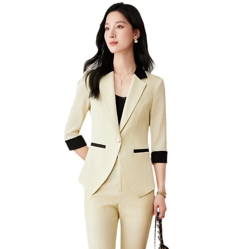 Модные стили Формальные профессиональные женские деловые костюмы с короткими