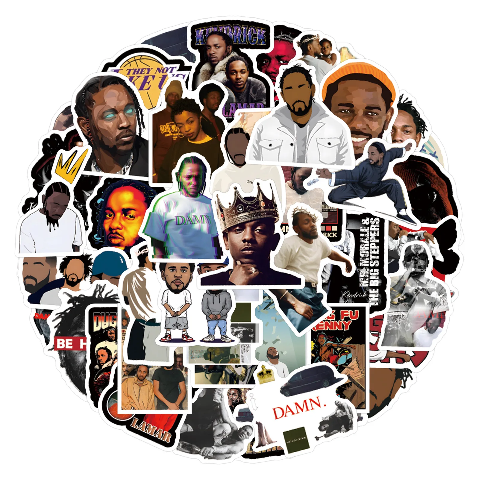 10/30/55 шт. Kendrick Lamar наклейки американские рапперы мультфильм наклейка холодильник