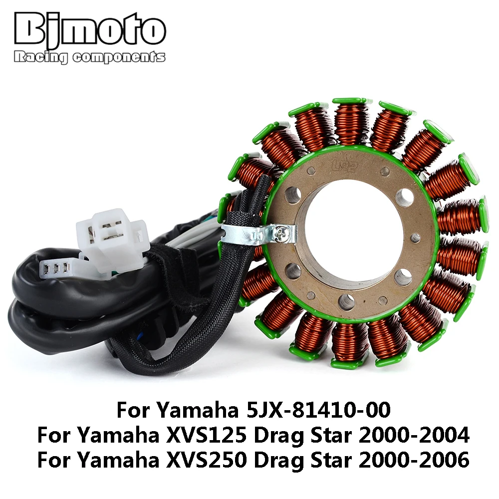 

Катушка статора генератора мотоцикла 5JX-81410-00 для Yamaha XVS125 Drag Star 2000-2004 XVS250 Drag Star 2000-2006