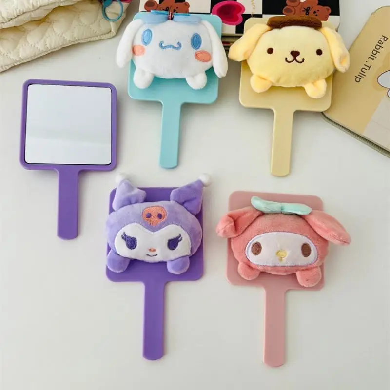 

Новинка, милая портативная зеркальная ручка Sanrio Kuromi, маленькая зеркальная ручка, детская игрушка в подарок для девочек