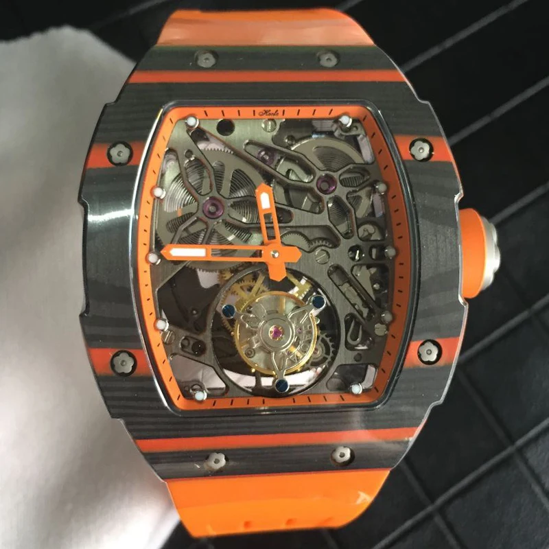 HAOFA Автоматические tourbillon часы мужские спортивные сапфировые водонепроницаемые