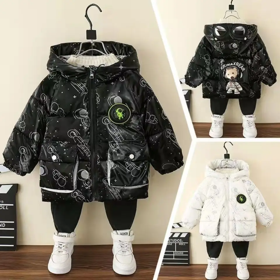 Aerospace bear children's winter cotton clothes 2120 new men's and women's waterproof wash free Plush Baby cotton clothes