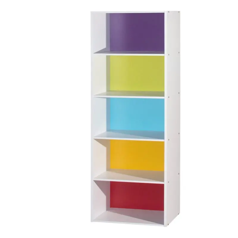 

5-Shelf Bookcase, Rainbow Book Shelf Furniture Book Rack Book Shelf Wall