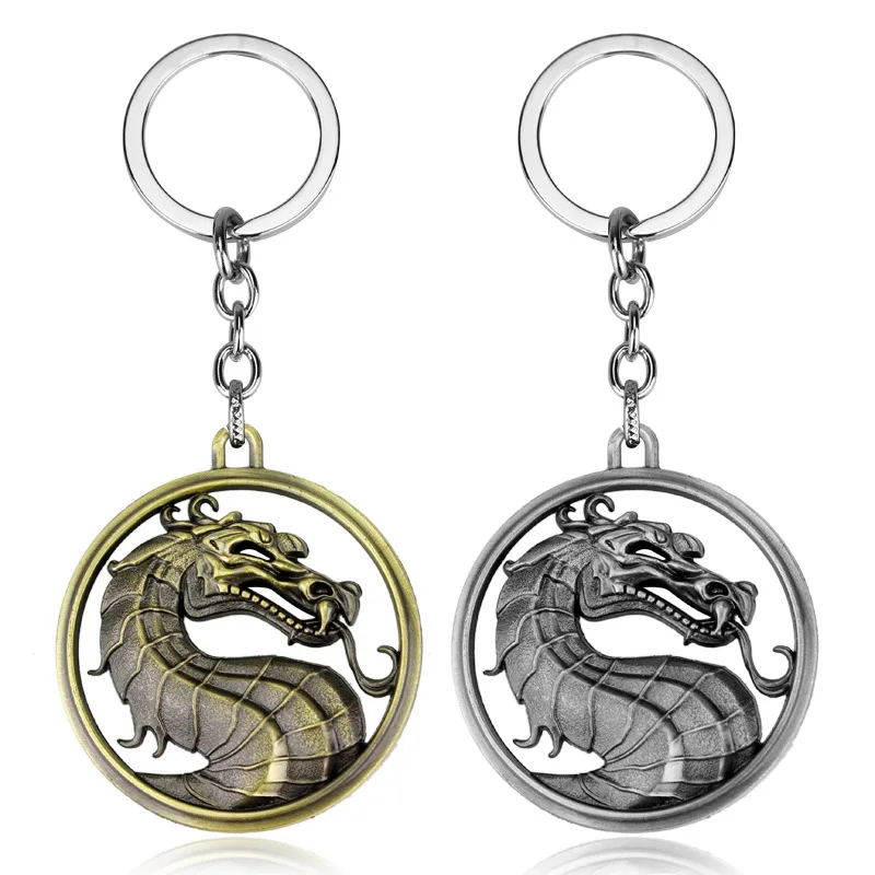 

Fashion Vintage Charm Game Mortal Kombat Keychain Dragon Totem Alloy Key Ring Holder Gift for Men Car Key Accessories Wholesales
