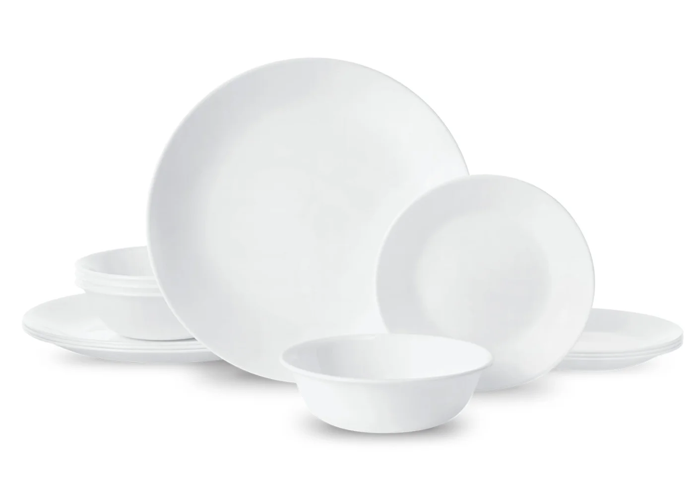 

Корель®-Зимний морозно-белый, круглый набор посуды из 12 предметов, фарфоровые столовые наборы