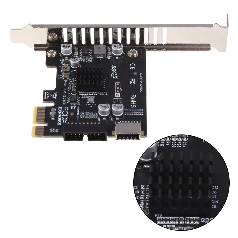 PCI-E — USB3 Type-E Передняя панель Type-C 19P Плата расширения для X1–X16