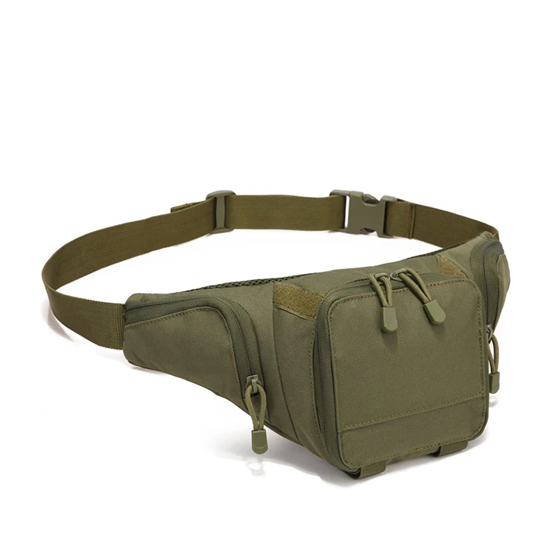 

Waterproof Huting Bag With Adjustable Strap Waist Bag Buckle Fixation Fanny Pack Belt Waist Bag Dual Zipper Design