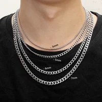 mens chain necklace stainless steel jewelry on the neck chain male personality hip hop necklace fashion accesories for men